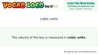 Video thumbnail for cubic units