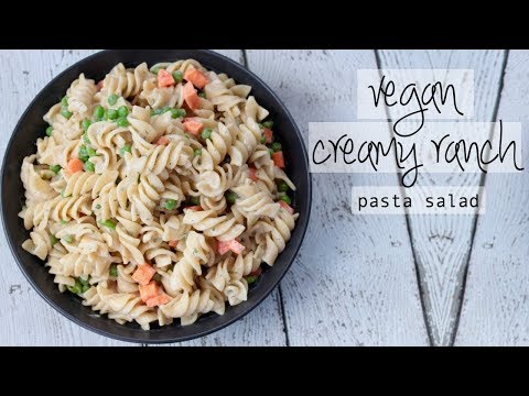 Easy Vegan Creamy Ranch Pasta Salad Recipe