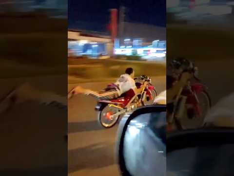 ยกแล้วโดดนอน อย่างโหด!! #motorsporttv #motorcycle #รถซิ่ง #waves #เวฟ #gopro #fast #motor