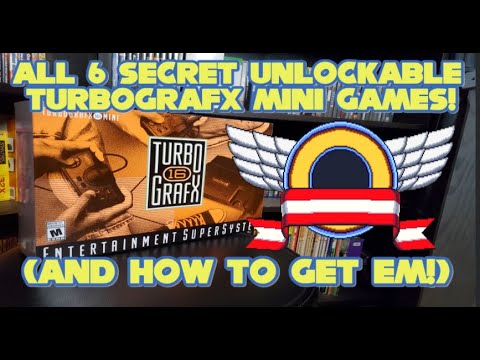 All 6 Secret Turbografx Mini Unlockable Games! and how to get em!!