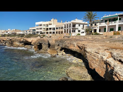 Sa Rapita Mallorca Aktuell 26.1.2022 | Spaziergang am Meer entlang. Häuser in erster Meereslinie