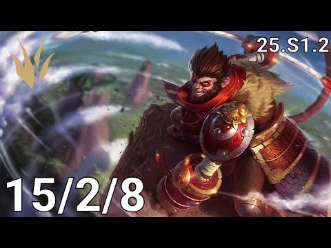 Wukong Jungle vs Hecarim - EUW diamond  | Patch 25.S1.2