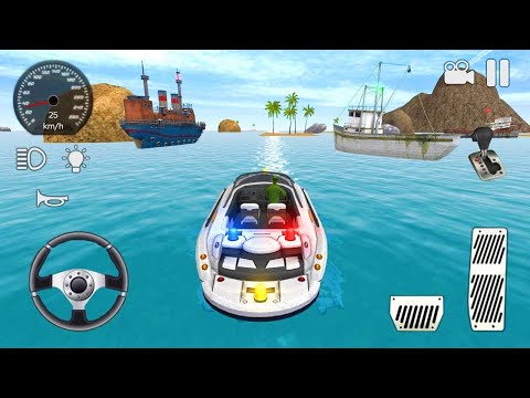 American Police Boat Lifeguard Rescue #7 - Coast Guard Simulator - Android Gameplay