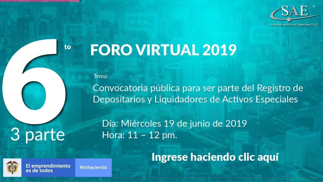 Imagen del video: 6 Foro 3 parte Convocatoria Depositarios y liquidadores