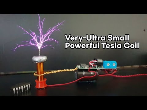 Very Ultra Small Tesla Coil (Test run)