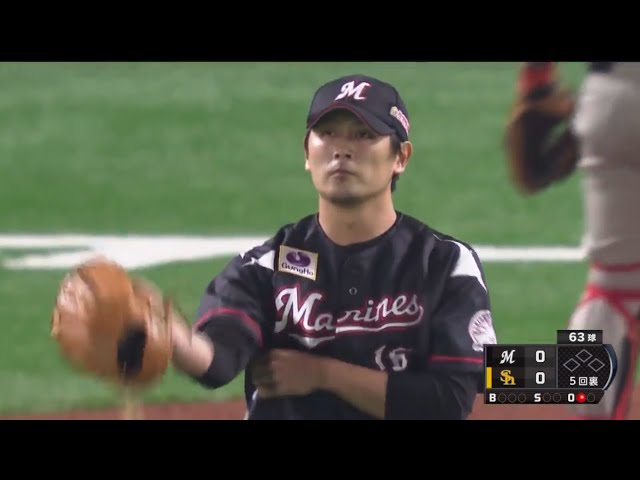 【5回裏】マリーンズ・涌井 粘りの投球で強力打線を封じる!! 2017/3/31 H-M
