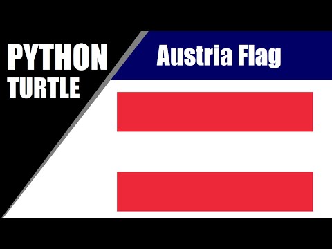 Python Turtle Draw Austrian National Flag In Python Turtle Graphics By Bktutorial