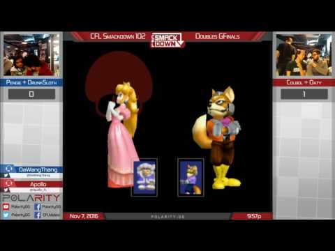 CFL Smackdown 102 Melee - Colbol + Oaty vs Drunksloth + Pengie - Doubles Grand Finals