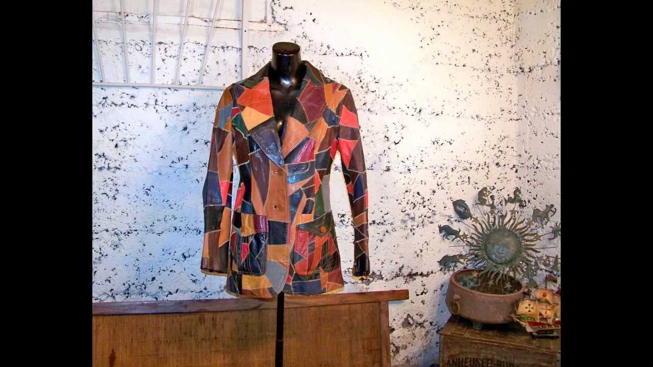 Vintage Montgomery Ward 70s Patchwork Leather Blazer Jacket