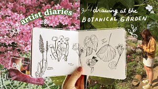 Drawing at the Botanical Garden 🌸 art vlog | Abbey Sy