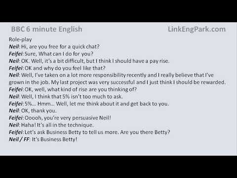 BBC 6 minute English   Business English  Pay rise transcript video   YouTube