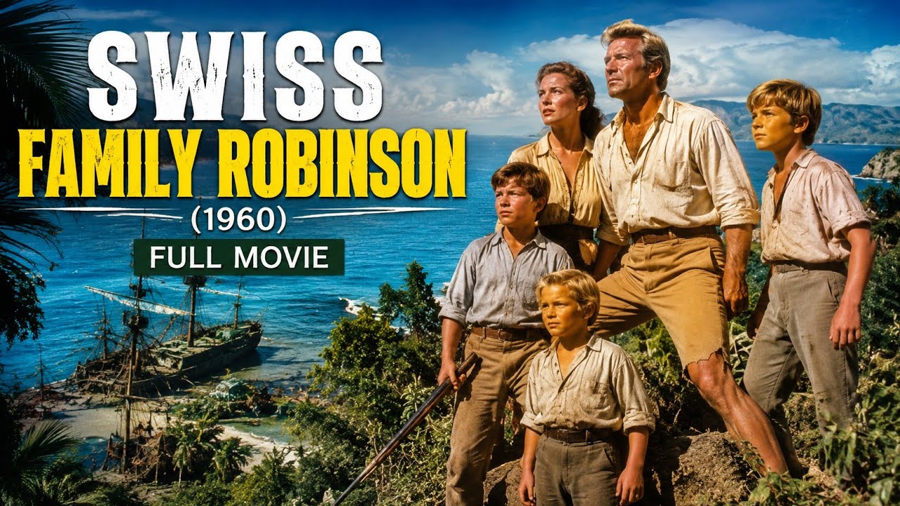 Lost at Sea, Fighting to Survive | Swiss Family Robinson (1960) | Full Adventure Movie HD
