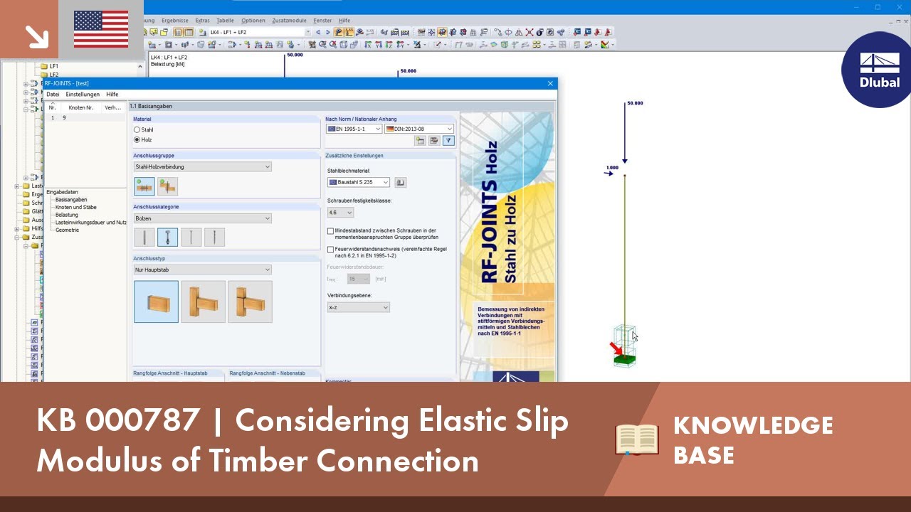 KB 000787 | Considering Elastic Slip Modulus of Timber Connection