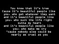 Cher Lloyd - Beautiful People (Lyrics) 