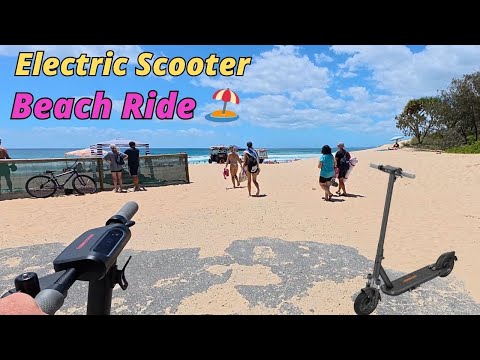 Electric Scooter Ride Gold Coast Australia - Main Beach to Broadbeach 4K
