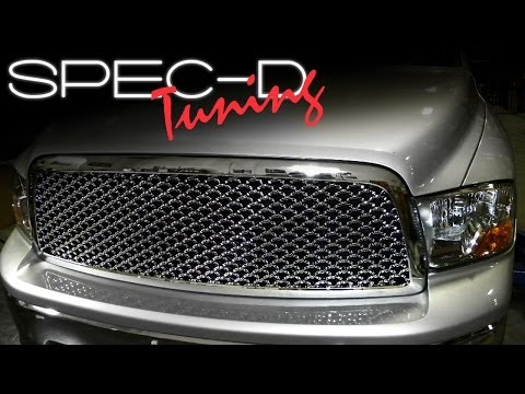 SPECDTUNING INSTALLATION VIDEO: 2009-UP DODGE RAM 1500 MESH GRILLE CHROME