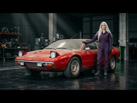 Thumbnail for 1974 Lamborghini Urraco Rust Restoration Warehouse Find to Rosso Shine ASMR by Lamborghini Urraco