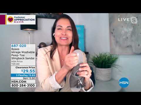 Bzees Mirage Washable PeepToe Slingback Sandal