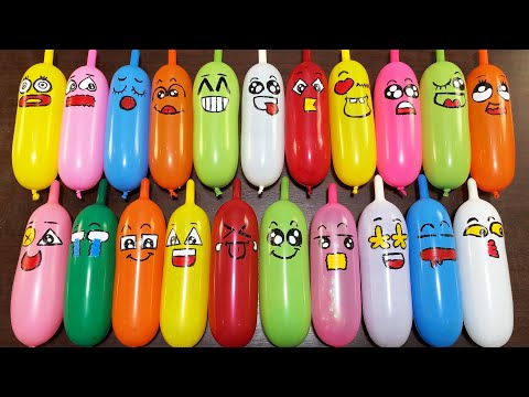 MAKING SLIME WITH MANY FUNNY LONG BALLOON AND GLITTER ! SATISFYING SLIME VIDEOS #3524