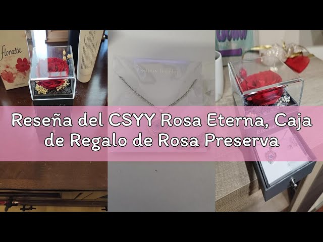 Vídeo relacionado con CSYY Rosa Eterna, Caja de Regalo de Rosa Preservada con Collar de Corazón y Aretes de Botón Regalo Mujer Novia Madre Aniversario San Valentin Dia de la Madre Navidad