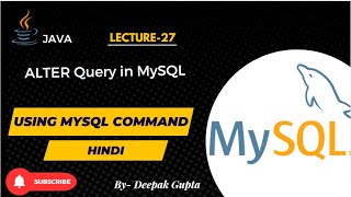 Download the video "27.MySQL | How to use ALTER QUERY in MySQL in hindi"