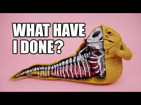 I sculpted, 3D printed and painted this abomination ("The Visible Hutt")