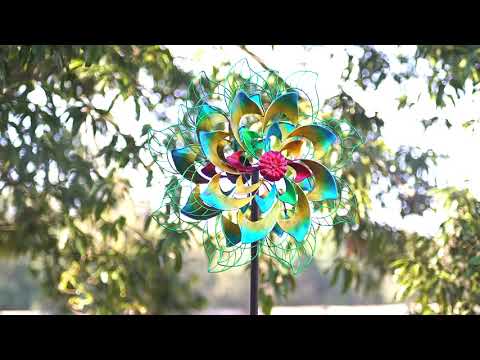 Rainbow Flower Metal Wind Spinner