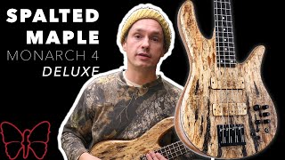 Video thumbnail for DEMO | Spalted Maple Monarch 4 Deluxe 🦋 by Fodera Guitars