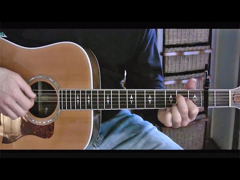 James Taylor acoustic guitar lesson (Never Die Young) -- ThinkingDog06