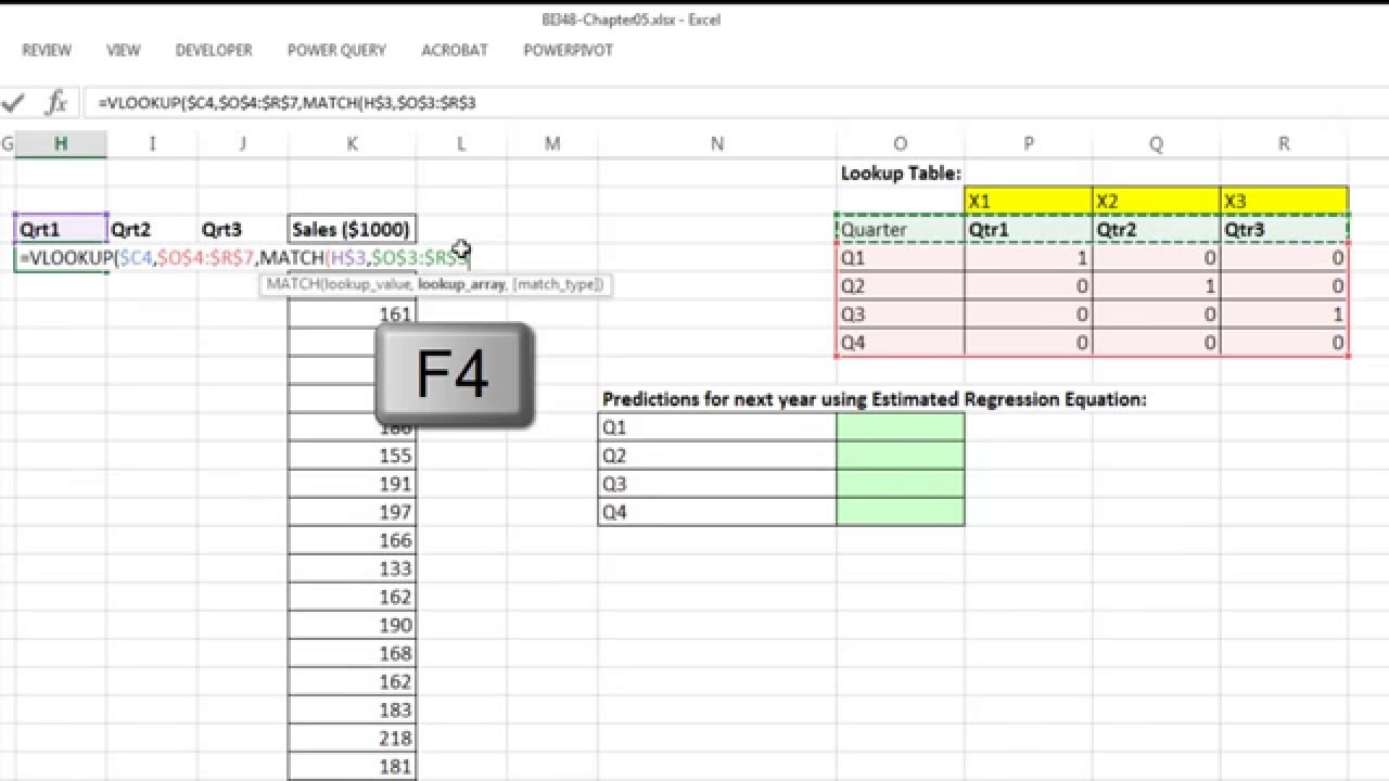 Basic Excel Business Analytics #56: Forecasting with Linear Regression: Trend & Seasonal Pattern