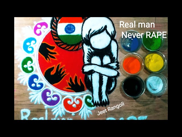 Competition rangoli design shankh by jeet rangoli - video 2