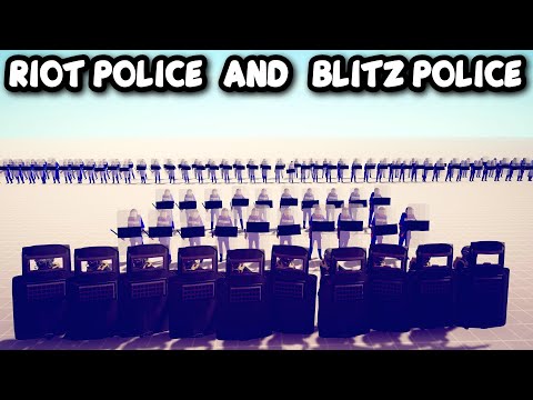 20 RIOT POLICE AND 10 BLITZ POLICE Vs UNITS - TABS - Totally Accurate Battle Simulator