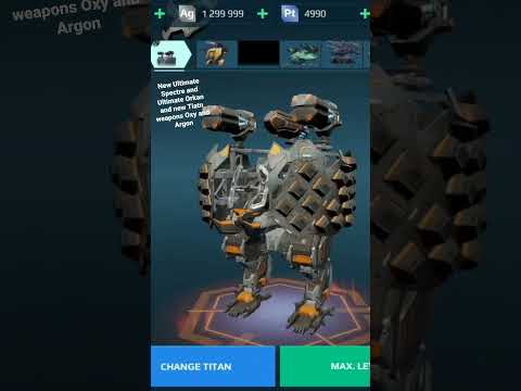New ultimate Spectre and Ultimate Orkan and new Titan weapons Oxy and argon #warrobots