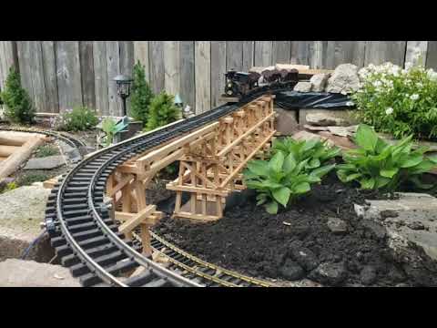 Hartland ore cars running the new trestle