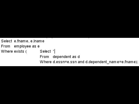 The Exists Function Not Exists Function Sql