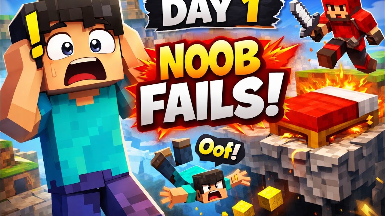Day 1 in Bedwars… (I’m a NOOB 💀) 1080p