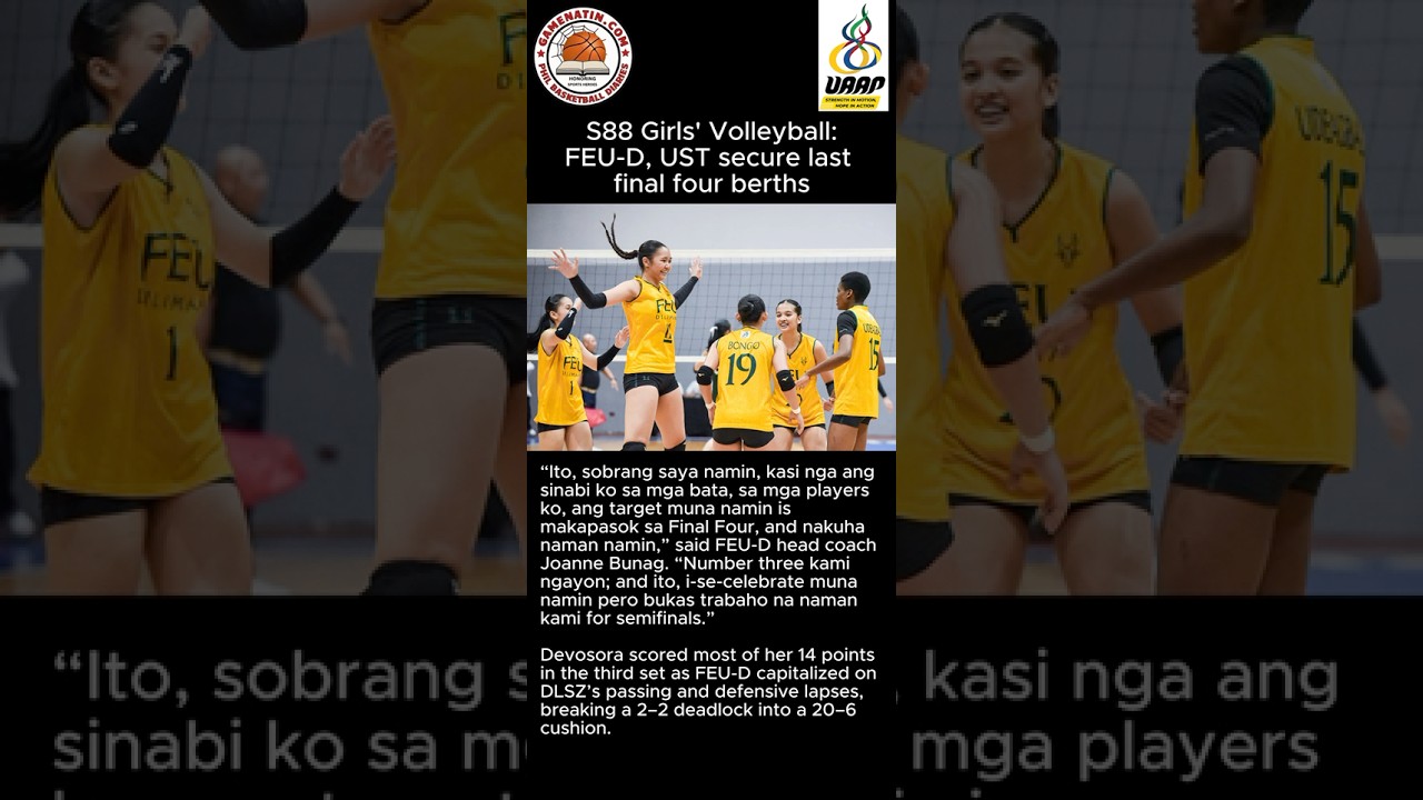 UAAP Girls' Volleyball: FEU, UST join Adamson and NU in Final 4