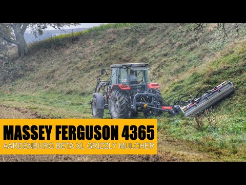Aardenburg Beta XL 2600 Grizzly off-set flail mulcher - Massey  Ferguson 4365 tractor