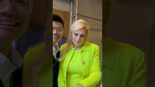 A Slender Rebel Wilson Looks Resplendent in Neon Yellow as at the Today Show on NYC #rebelwilson
