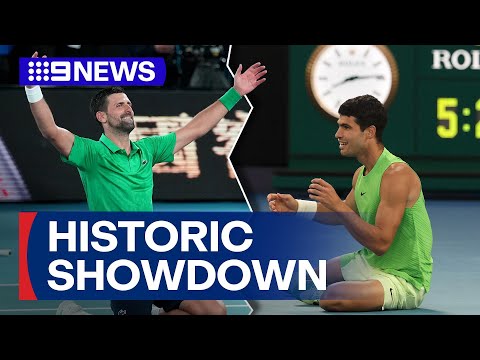 Carlos Alcaraz and Novak Djokovic chase history in men's Australian Open final | 9 News Australia