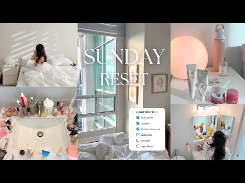 sunday reset routine 🫧 deep clean with me & prep for the week