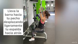 Jalón ancho en polea