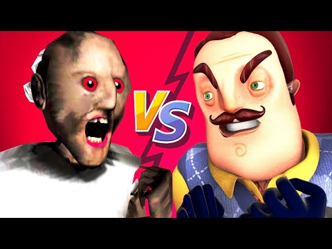 Granny vs Hello Neighbor - Movie (All Full Episodes 1-4 Compilation 3D Horror Animation Official)