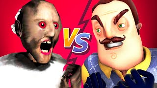 Granny vs Hello Neighbor - Movie (All Full Episodes 1-4 Compilation 3D Horror Animation Official)