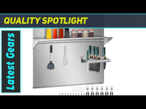 VEVOR Stainless Steel Backsplash with Shelf: Organize Your Kitchen with Style