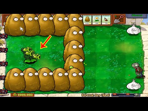 Plants Vs Zombies - 99 Gatling Pea And Tall Nut Vs 999 Giga Gargantuar Dr.Zomboss Battlez