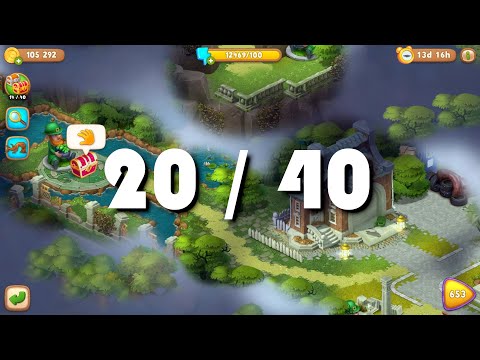All 40 Chests Founded Walkthrough - Gardenscapes - Investigation in the Park - Chapter 1