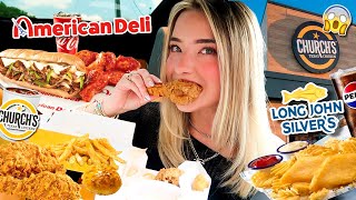 Eating Fast Food Restaurants I've ALWAYS AVOIDED for 24 HOURS!!