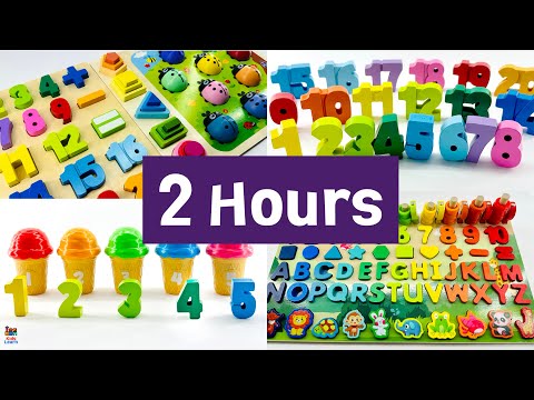 2 HOURS of the BEST Toy Learning Video for Kids to Count 1-20, Colors, Alpha ABCs & SHAPES Toy FUN!