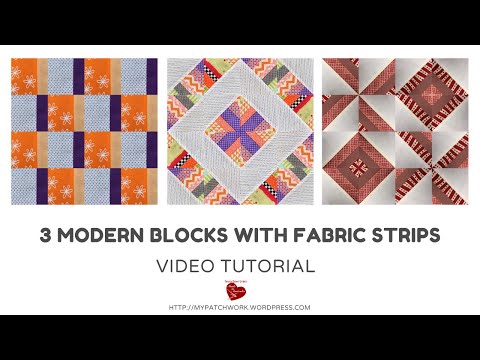 3 modern blocks with strips